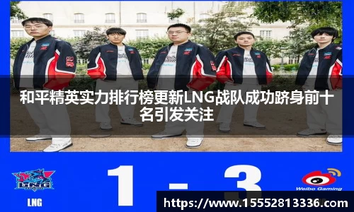 和平精英实力排行榜更新LNG战队成功跻身前十名引发关注